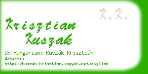 krisztian kuszak business card