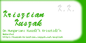 krisztian kuszak business card